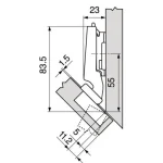 Blum balama CLIP top BLUMOTION -45° - imagine 2