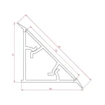 Antistrop triunghiular alb 30x30 - imagine 2